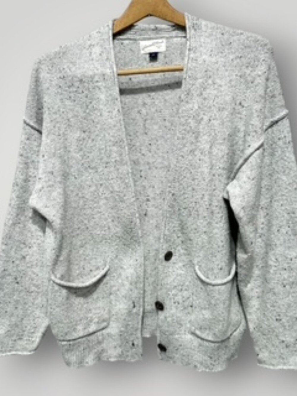 Universal Thread Womens Cardigan Pockets Long Sleeve Speckled Gray Size M